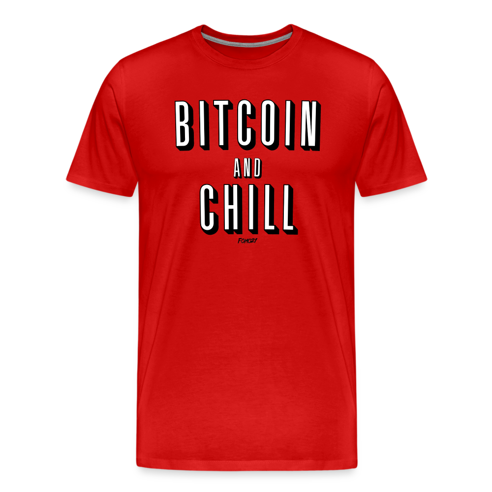 Bitcoin And Chill T-Shirt - red
