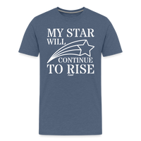 Load image into Gallery viewer, My Star Will Continue To Rise Bitcoin T-Shirt - heather blue
