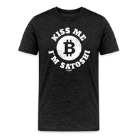 Load image into Gallery viewer, Kiss Me I&#39;M Satoshi T-Shirt - charcoal grey
