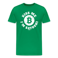 Load image into Gallery viewer, Kiss Me I&#39;M Satoshi T-Shirt - kelly green
