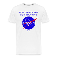 Load image into Gallery viewer, One Giant Leap For Mankind Bitcoin T-Shirt - white

