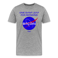 Load image into Gallery viewer, One Giant Leap For Mankind Bitcoin T-Shirt - heather gray

