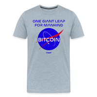 Load image into Gallery viewer, One Giant Leap For Mankind Bitcoin T-Shirt - heather ice blue

