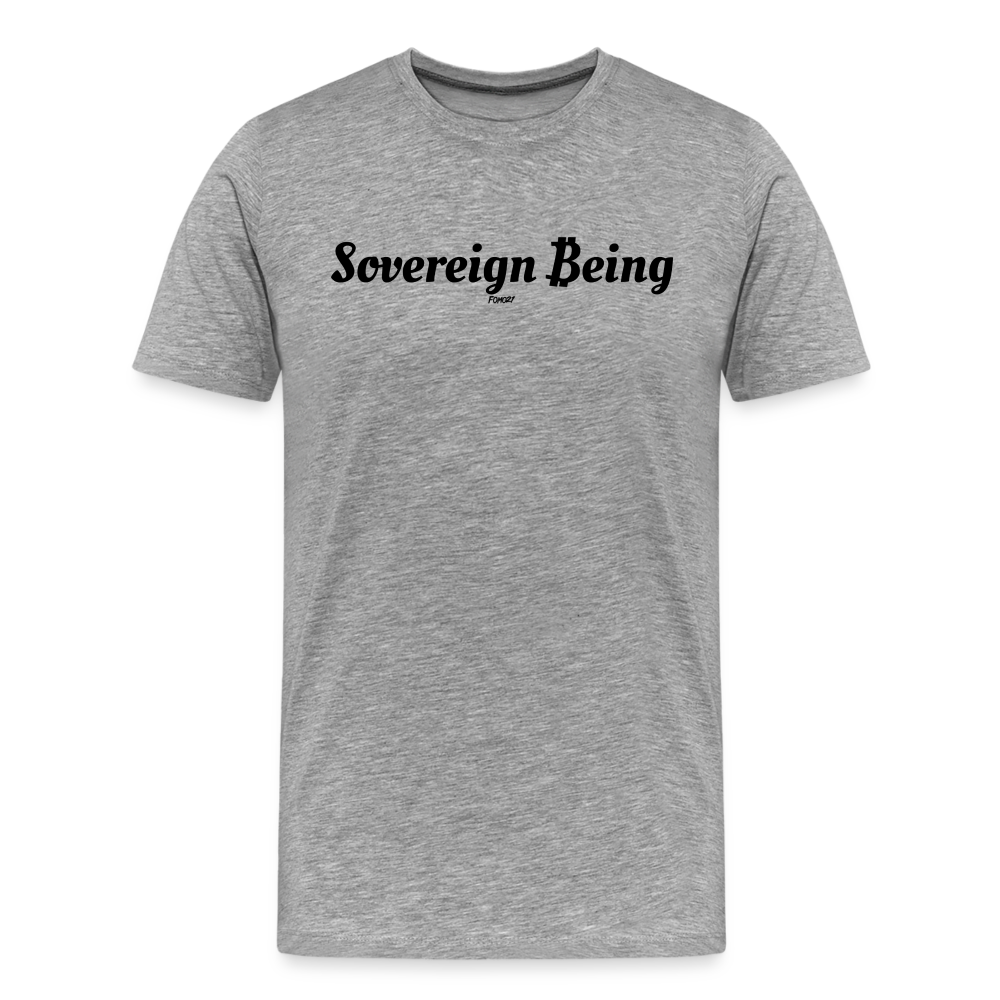 Sovereign Being Bitcoin B T-Shirt - heather gray