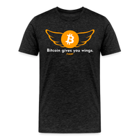 Load image into Gallery viewer, Bitcoin Gives You Wings T-Shirt - charcoal grey
