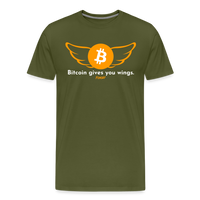 Load image into Gallery viewer, Bitcoin Gives You Wings T-Shirt - olive green
