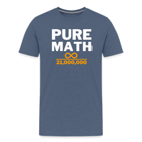 Load image into Gallery viewer, Pure Math (Infinity) Bitcoin T-Shirt - heather blue
