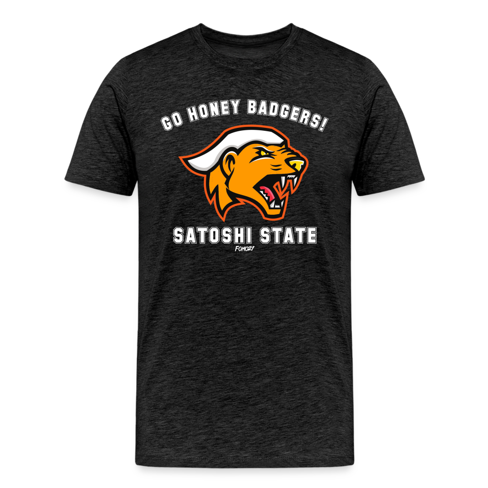 Go Honey Badgers! Satoshi State Bitcoin T-Shirt - charcoal grey