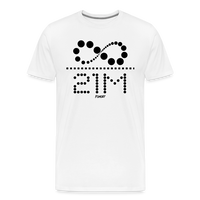 Load image into Gallery viewer, Infinity Divided By 21 Million (Black Dotted) T-Shirt - white
