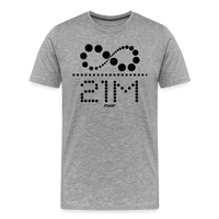 Load image into Gallery viewer, Infinity Divided By 21 Million (Black Dotted) T-Shirt - heather gray
