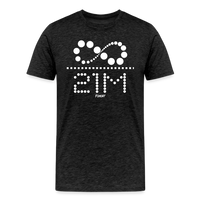 Load image into Gallery viewer, Infinity Divided By 21 Million Bitcoin (White Dotted) T-Shirt - charcoal grey
