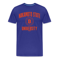 Load image into Gallery viewer, Nakamoto State University (Orange) Bitcoin T-Shirt - royal blue
