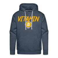 Load image into Gallery viewer, Vitamin B Bitcoin Hoodie Sweatshirt - heather denim

