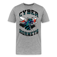 Load image into Gallery viewer, Throwback Cyber Hornets Bitcoin T-Shirt - heather gray
