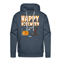 Load image into Gallery viewer, Happy HODLween Bitcoin Hoodie Sweatshirt - heather denim
