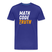 Load image into Gallery viewer, Math Code Truth Bitcoin T-Shirt - royal blue
