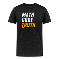 Load image into Gallery viewer, Math Code Truth Bitcoin T-Shirt - charcoal grey
