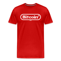 Load image into Gallery viewer, Bitcoin Gamer White Graphic T-Shirt - red
