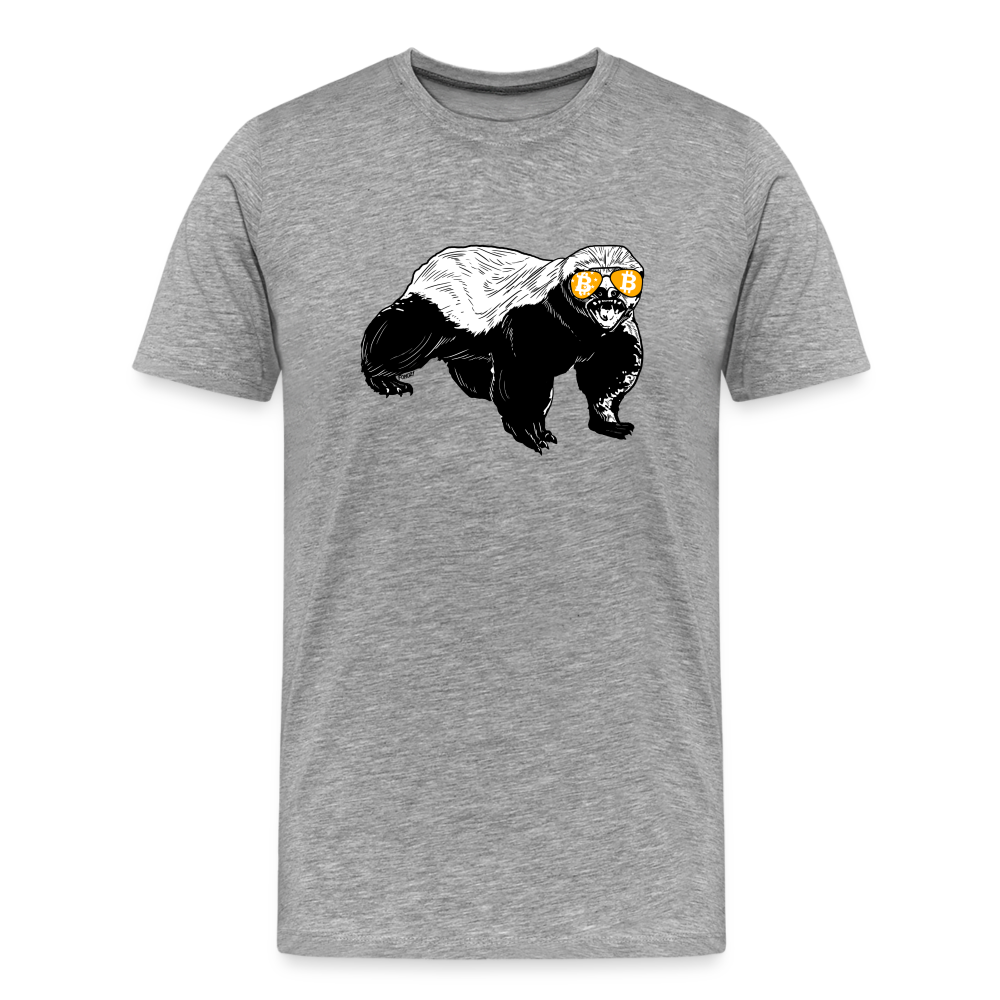 Bitcoin Is For The Honey Badgers T-Shirt - heather gray