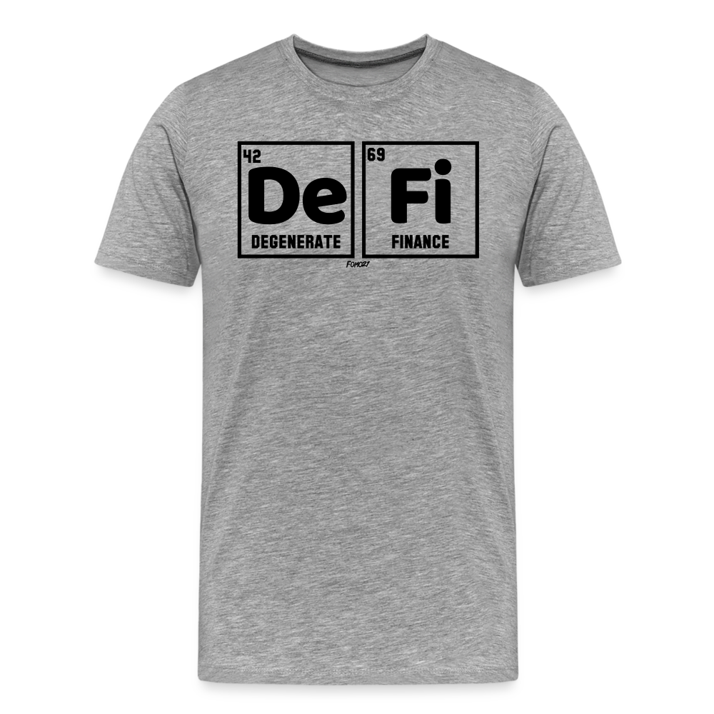 DeFi Degenerate Finance Bitcoin T-Shirt - heather gray