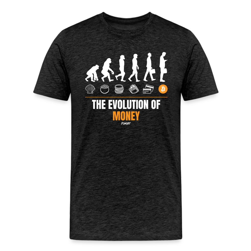 Evolution Of Money Bitcoin T-Shirt - charcoal grey