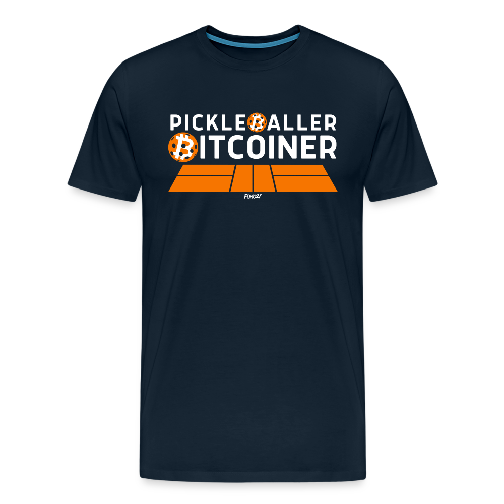 Pickleballer Bitcoiner Bitcoin T-Shirt - deep navy