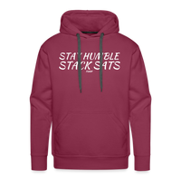 Load image into Gallery viewer, Stay Humble Stack Sats Bitcoin Hoodie Sweatshirt - burgundy
