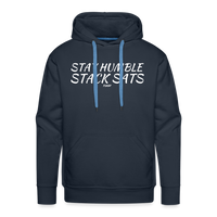 Load image into Gallery viewer, Stay Humble Stack Sats Bitcoin Hoodie Sweatshirt - navy
