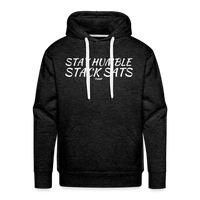 Load image into Gallery viewer, Stay Humble Stack Sats Bitcoin Hoodie Sweatshirt - charcoal grey
