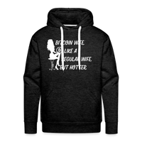 Load image into Gallery viewer, Bitcoin Wife, Like A Regular Wife, But Hotter Hoodie Sweatshirt - charcoal grey
