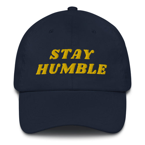 Stay Humble (Gold Embroidery) Bitcoin Dad Hat-fomo21