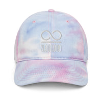 Load image into Gallery viewer, Infinity/21,000,000 (White Embroidery) Bitcoin Tie Dye Hat - fomo21
