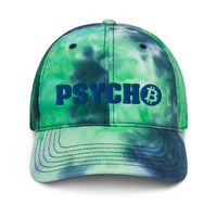 Load image into Gallery viewer, Bitcoin Psycho (Blue Embroidery) Tie Dye Hat - fomo21
