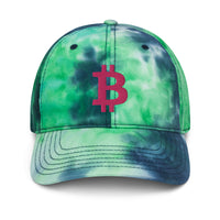 Load image into Gallery viewer, Bitcoin B (Pink Embroidery) Tie Dye Hat - fomo21
