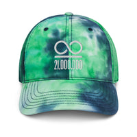 Load image into Gallery viewer, Infinity/21,000,000 (White Embroidery) Bitcoin Tie Dye Hat - fomo21
