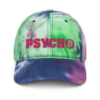 Load image into Gallery viewer, Bitcoin Psycho (Pink Embroidery) Tie Dye Hat - fomo21
