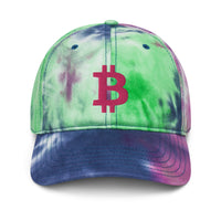 Load image into Gallery viewer, Bitcoin B (Pink Embroidery) Tie Dye Hat - fomo21

