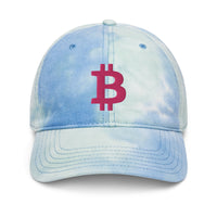 Load image into Gallery viewer, Bitcoin B (Pink Embroidery) Tie Dye Hat - fomo21
