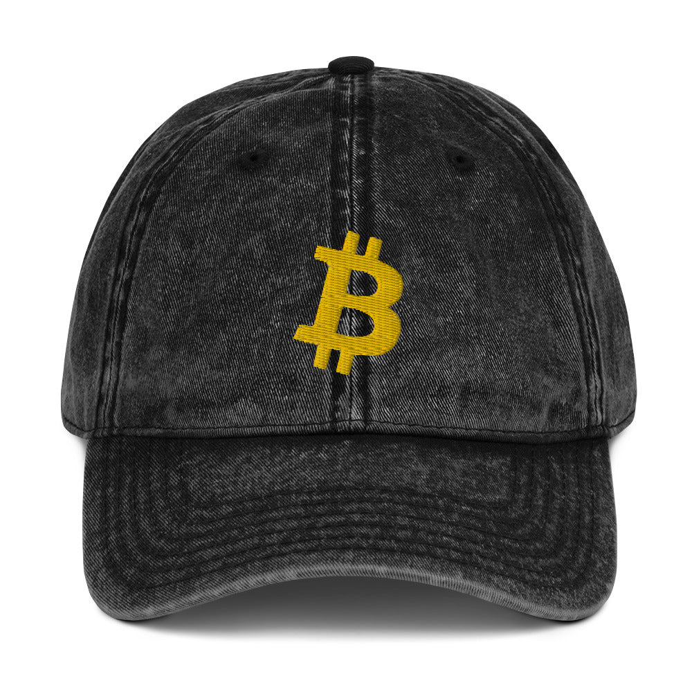 Simply Bitcoin Vintage Cotton Twill Hat - fomo21