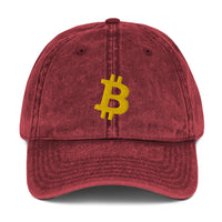 Load image into Gallery viewer, Simply Bitcoin Vintage Cotton Twill Hat - fomo21
