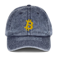Load image into Gallery viewer, Simply Bitcoin Vintage Cotton Twill Hat - fomo21
