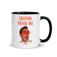 Load image into Gallery viewer, Legends Never Die Bitcoin White Coffee Mug - fomo21
