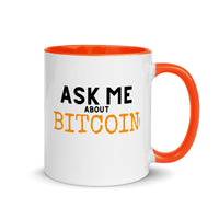 Load image into Gallery viewer, Ask Me About Bitcoin Coffee Mug - fomo21
