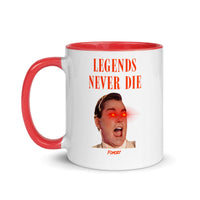 Load image into Gallery viewer, Legends Never Die Bitcoin White Coffee Mug - fomo21
