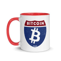 Load image into Gallery viewer, Bitcoin Road Sign Coffee Mug - fomo21
