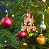 Load image into Gallery viewer, Bitcoin Is For The Cats Orange Wooden Christmas Ornament - fomo21
