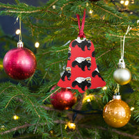 Load image into Gallery viewer, Bitcoin Is For The Honey Badgers Red Wooden Ornament - fomo21
