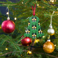 Load image into Gallery viewer, Bitcoin Is For The Dogs Green Wooden Christmas Ornament - fomo21
