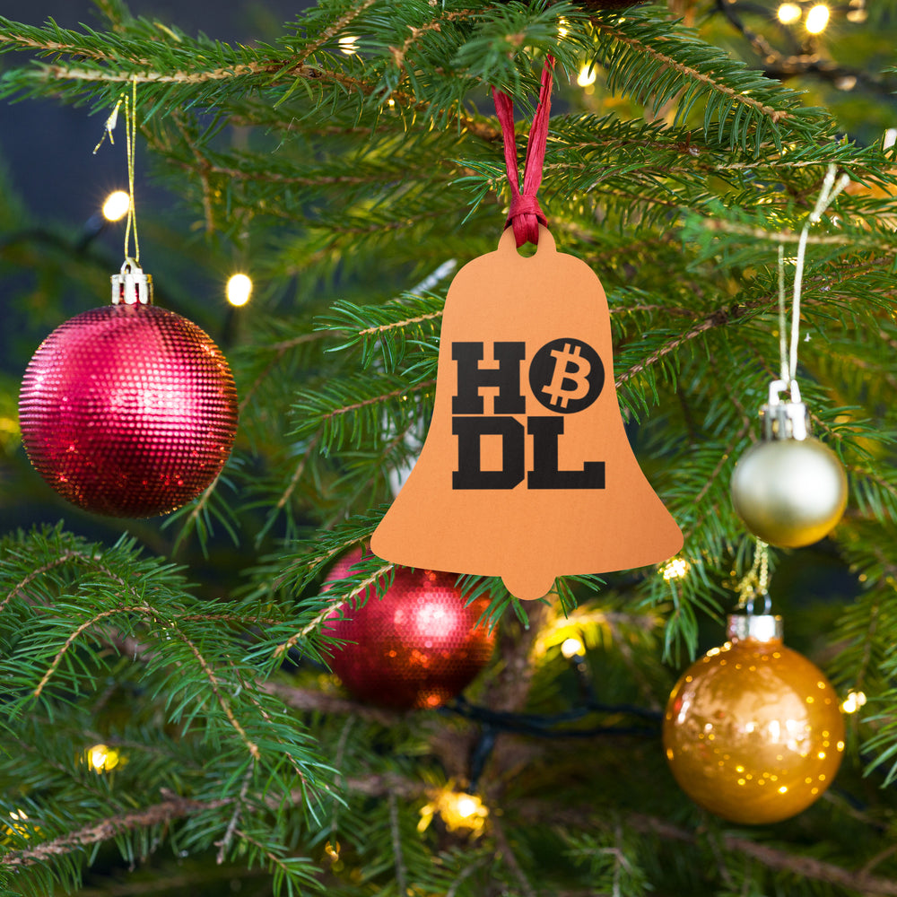 Big Time HODL Orange Bitcoin Wooden Christmas Ornament - fomo21