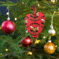 Load image into Gallery viewer, Cyber Hornets Red Bitcoin Wooden Christmas Ornament - fomo21
